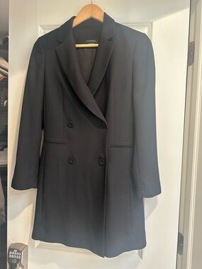Club Monaco Double-Breasted Black Blazer Dress